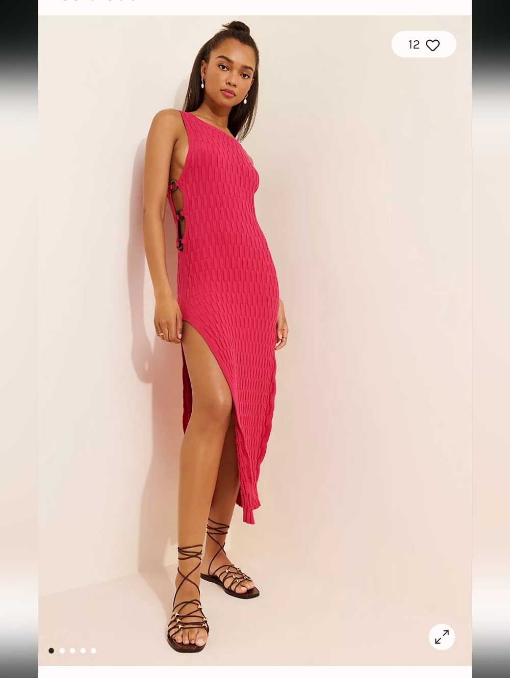 Free People Lilliana Sweater Dress Sz S Pink 🩷